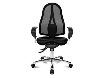 Moebel-Eins Stuhl, SITNESS 15 Drehstuhl Body-Balance-Tec, Material Stoff/Stahl, schwarz