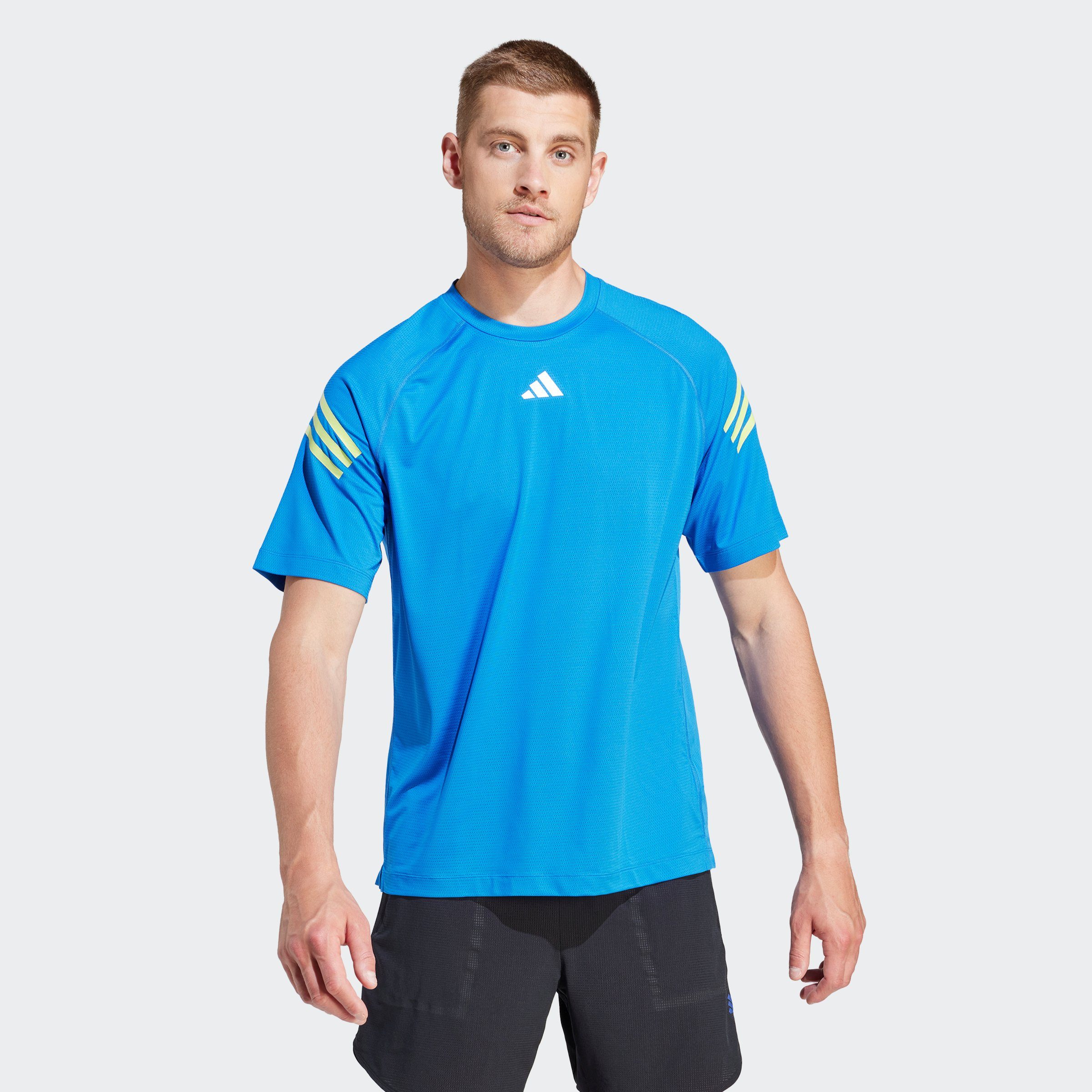 adidas Performance TRAINING Pulse Bright Royal / / 3-STREIFEN TRAIN White ICONS T-Shirt Lime