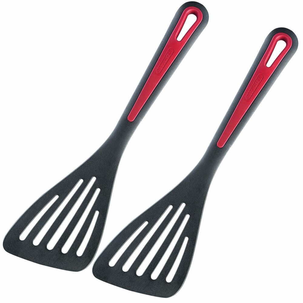 WESTMARK Pfannenwender 2 Stk., Länge: 30 cm, Gallant, Schwarz/Rot