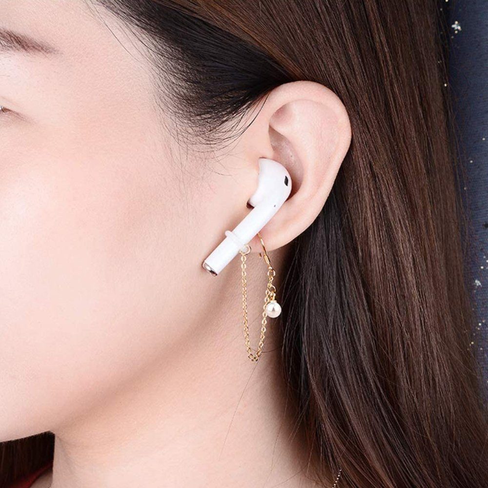 2 Ohrringe, Kopfhörerständer GelldG AirPods Anti-Lost-Ohrring für Paar AirPods