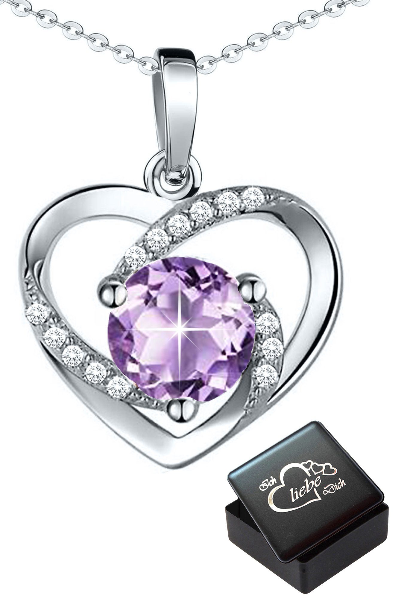 Limana Herzkette Kette mit Herz Anhänger 925 Silber Frauenkette Damenkette günstig online kaufen