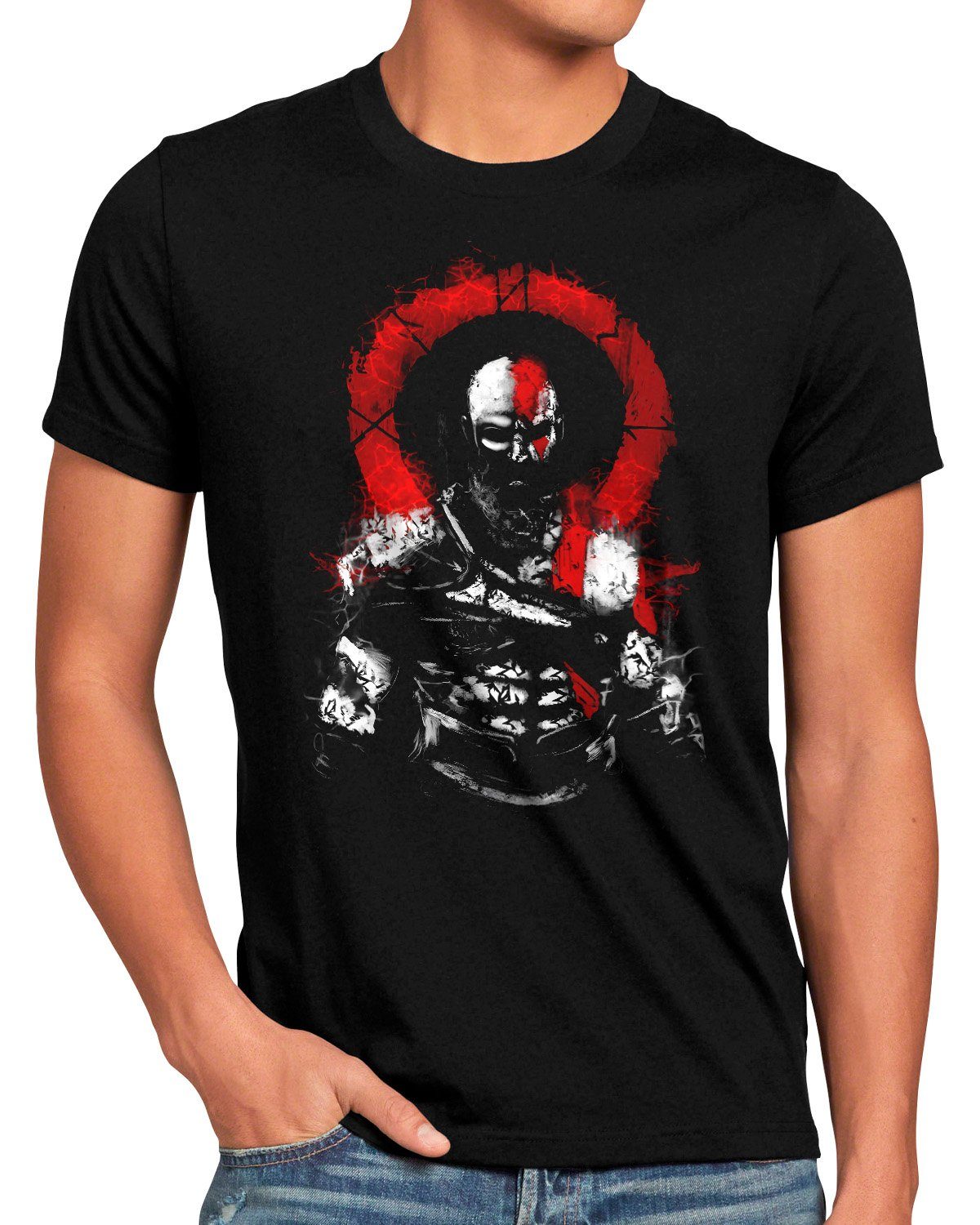 style3 Print-Shirt Herren T-Shirt Ultimate Kratos god of action adventure kratos war