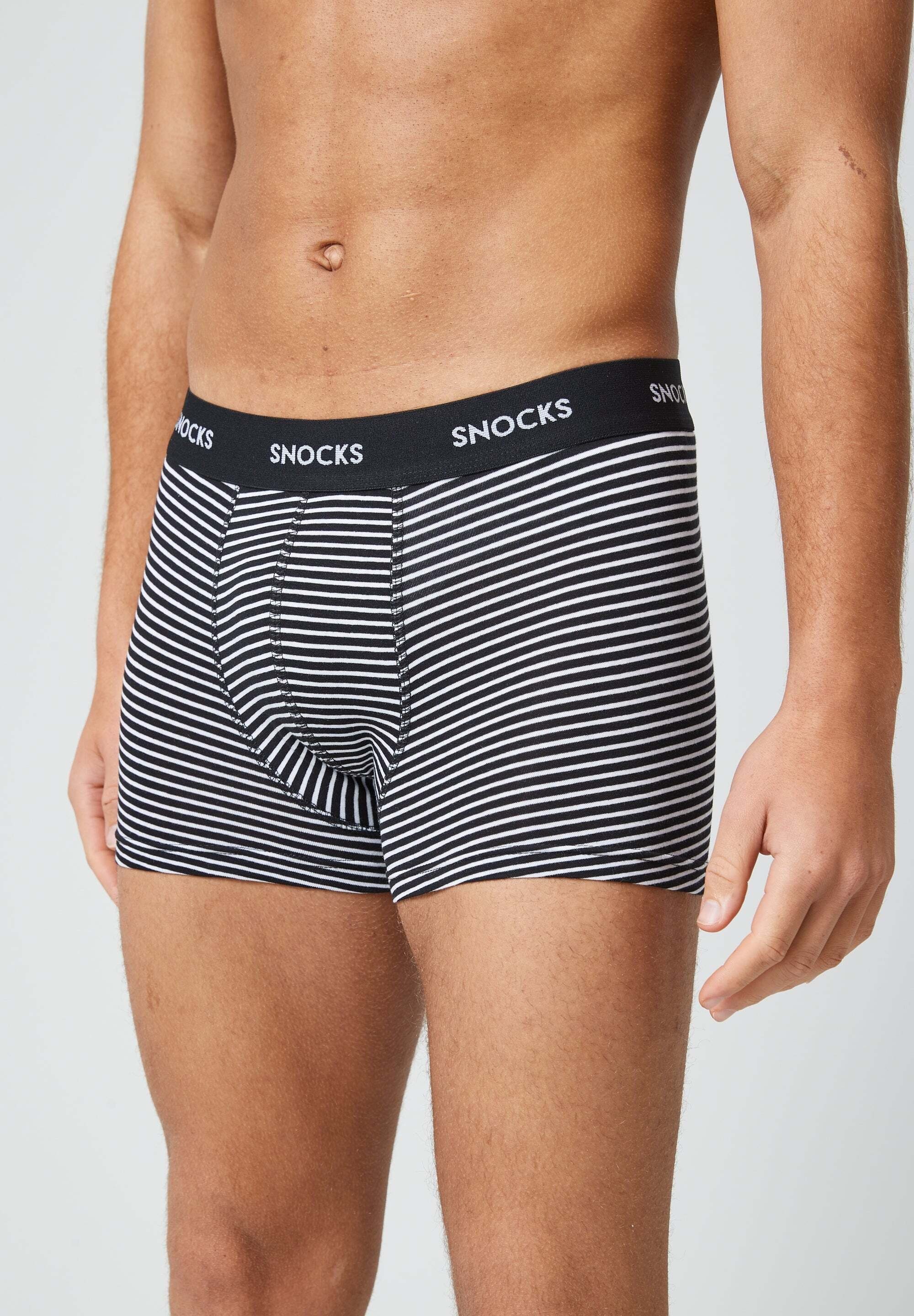 SNOCKS Boxershorts Enge Pants Herren Unterhose mit Streifen (6-St) aus Bio- günstig online kaufen