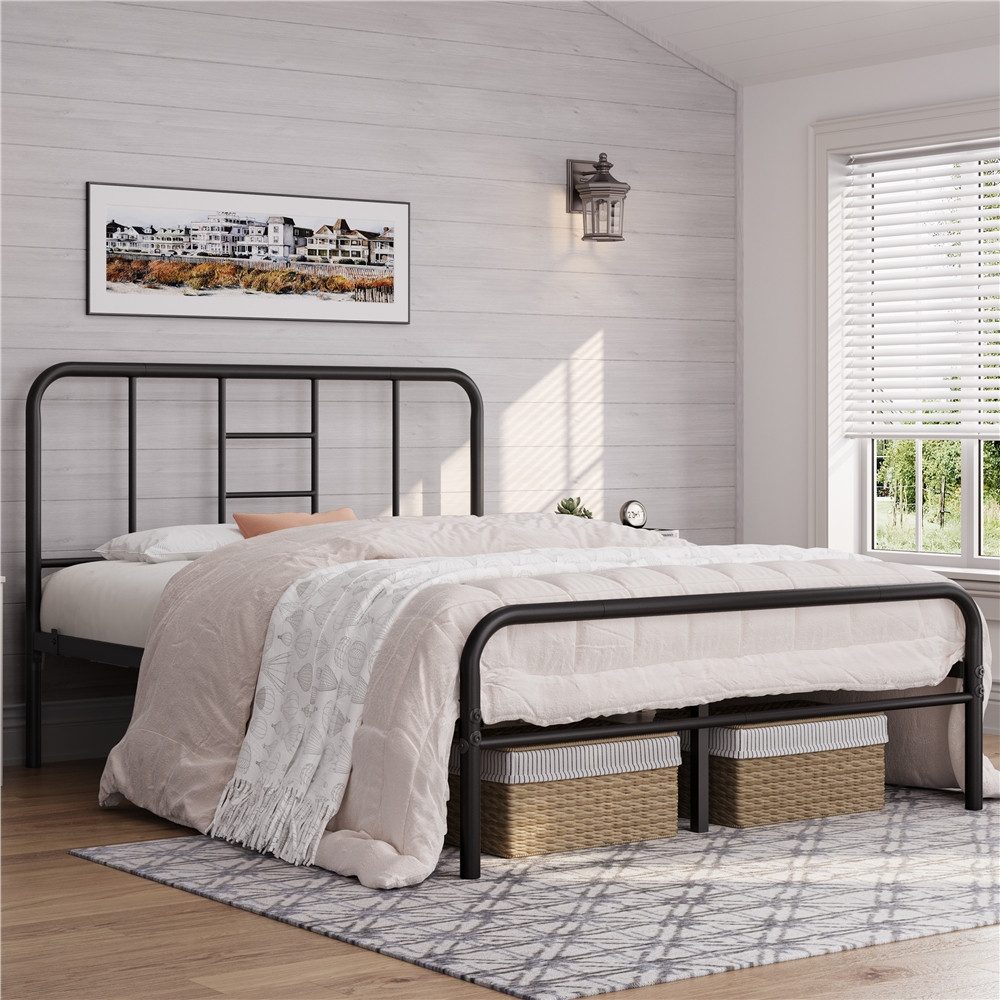 Yaheetech Bettgestell Metallbett Bettrahmen, Einzelbett/Doppelbett günstig online kaufen
