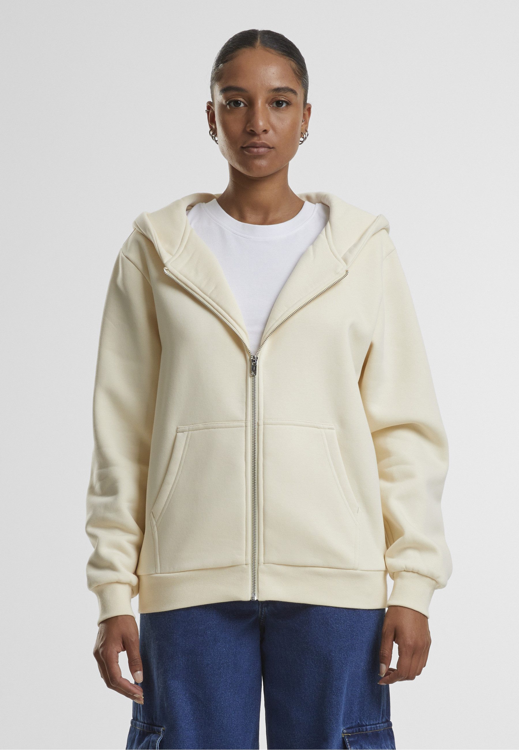 URBAN CLASSICS Sweatjacke Urban Classics Ladies Fluffy Zip Cardigan – Bild 5 von 5