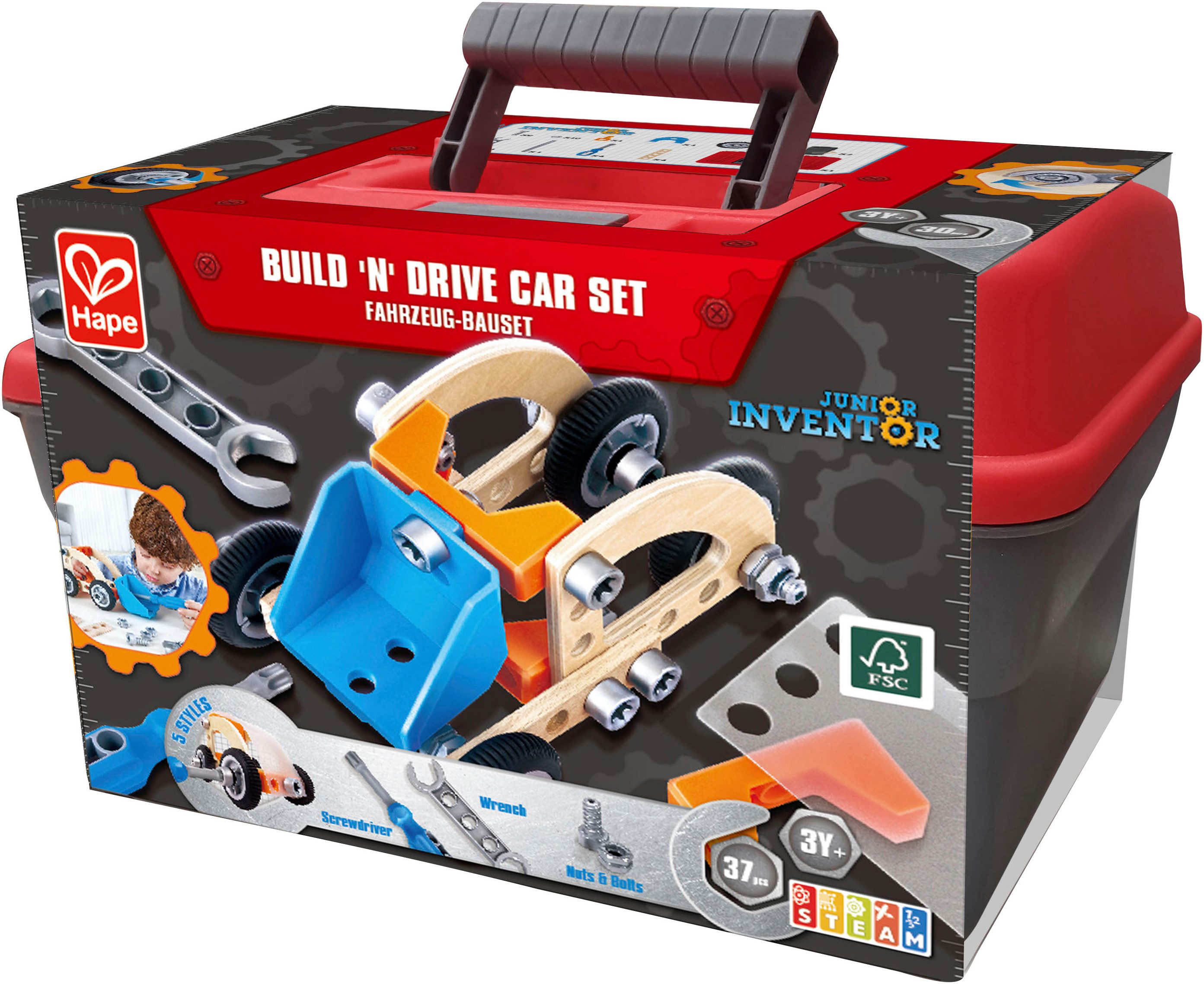 Hape Fahrzeug-Bauset Konstruktions-Spielset