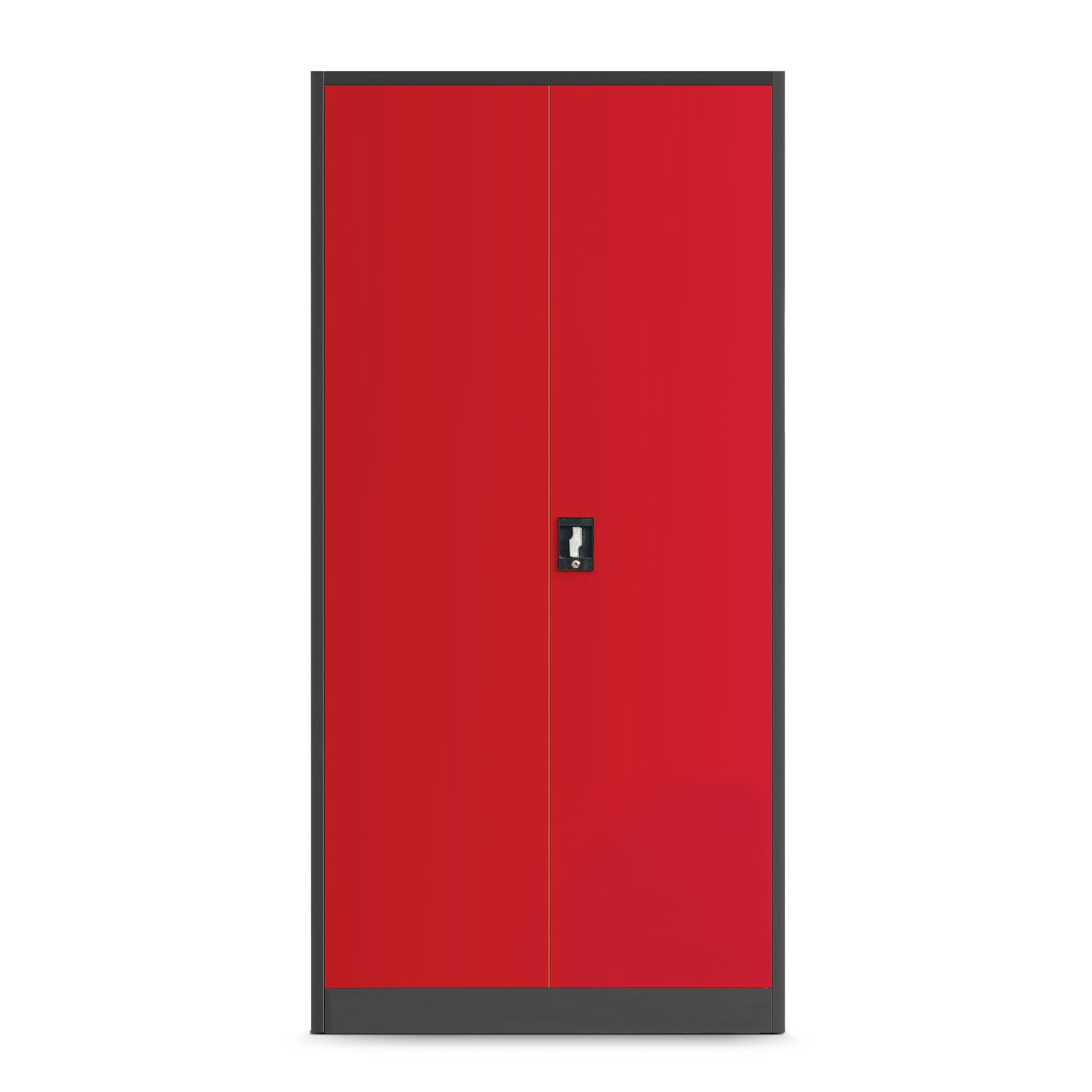 Jan Nowak Werkzeugschrank Profi Schrank abschließbar 92 cm BRUNO 5 Böden Stahl 0,8 mm (Stahl 0,8 mm Rückwand perforiert Türen perforiert PZH-zertifiziert) Werkstattschrank Schloss 2 Schlüssel perforiert robust 5 Farben