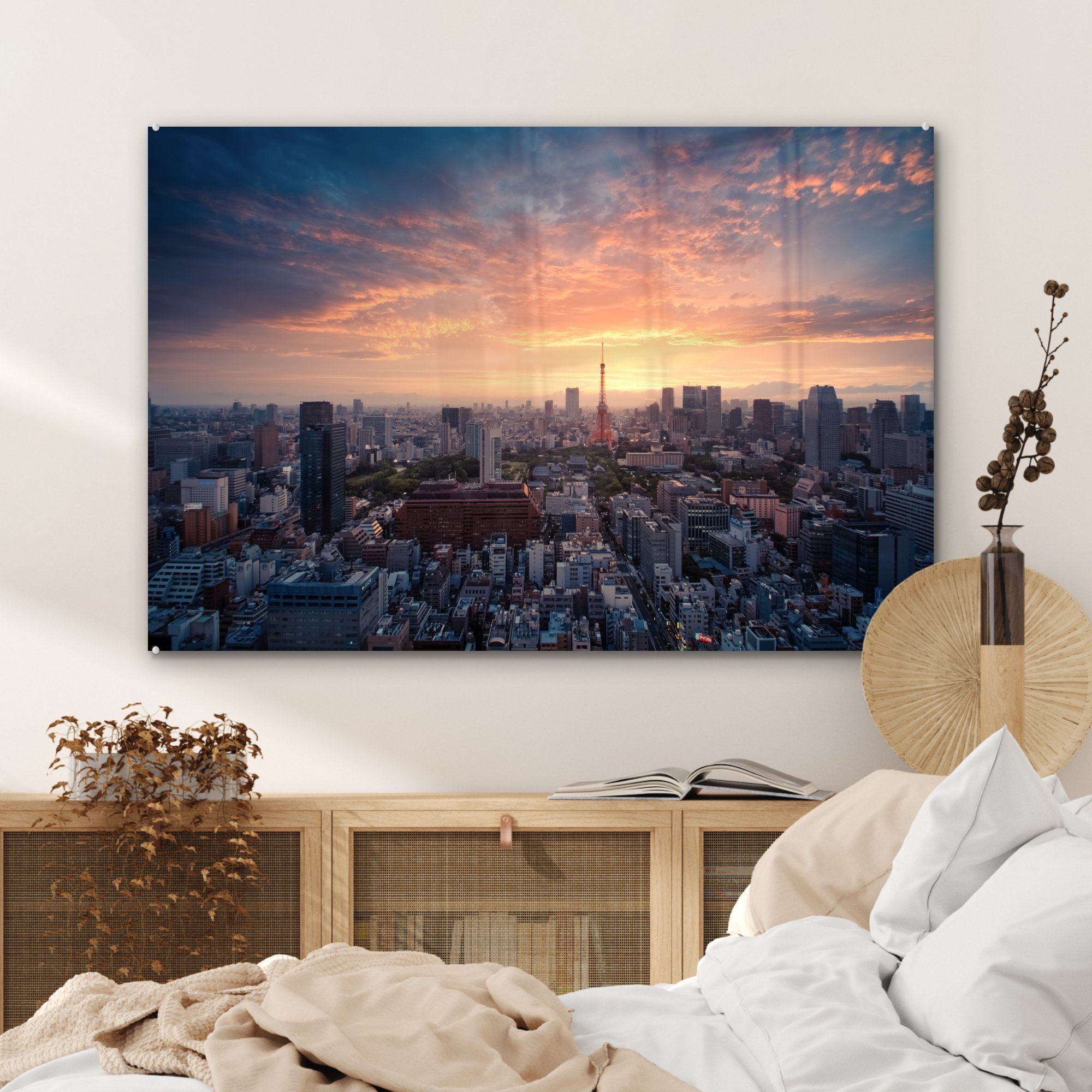 Schlafzimmer Wohnzimmer Acrylglasbild St), Sonnenaufgang (1 Tokio, & MuchoWow in Acrylglasbilder