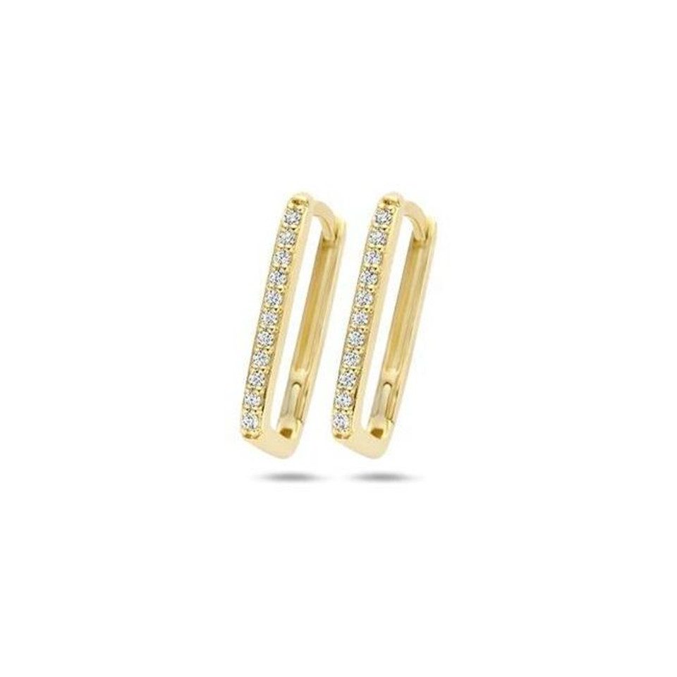 Blush Paar Creolen BLUSH Creolen Rechteckig 14 Karat Gelbgold 7318YZI günstig online kaufen