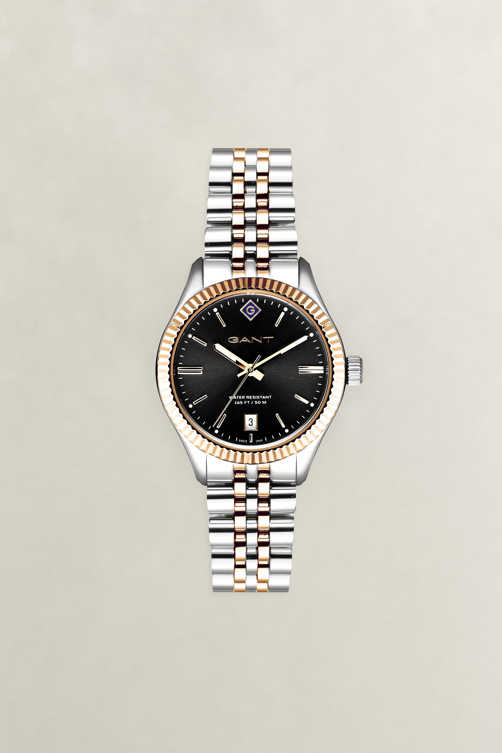 Gant Quarzuhr Sussex G136010, Armbanduhr, Damenuhr, Edelstahlarmband, analog, Tag