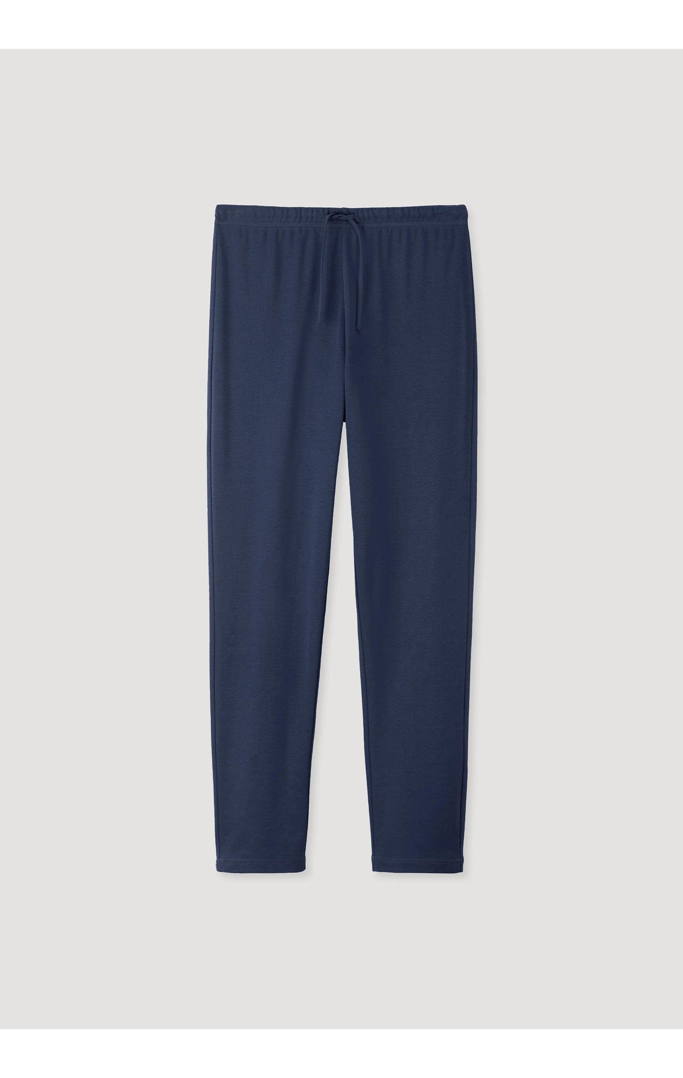 Hessnatur Pyjamahose aus dunkelblau reiner Bio-Baumwolle (1-tlg)