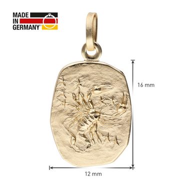 trendor Kette mit Anhänger Skorpion Sternzeichen Gold 333 mit vergoldeter Silberkette