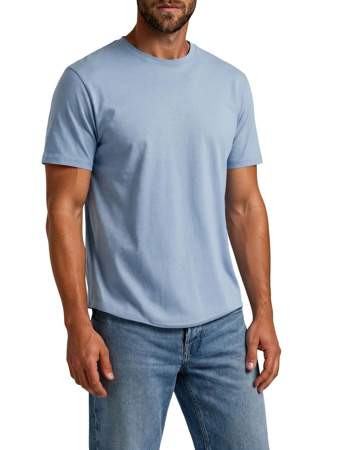 ONLY & SONS T-Shirt Herren Basic Shirt ONSJEFF LONGY 5er Pack Regular Fit (Vorteilspack, 5-tlg) Kurzarm Tee Shirt mit Rundhalsausschnitt aus 100% Baumwolle