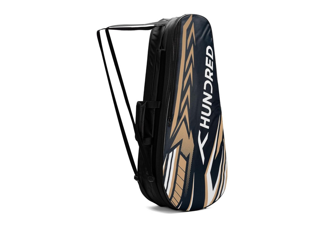 hundred Sporttasche Urban Pod Sporttasche Badminton Groß Schwarz Blau Polyester (Badminton-Taschenset, 3 Fächer, Außentasche, Schuhfach), Schuhfach, Doppelreißverschluss, ergonomischer Sling
