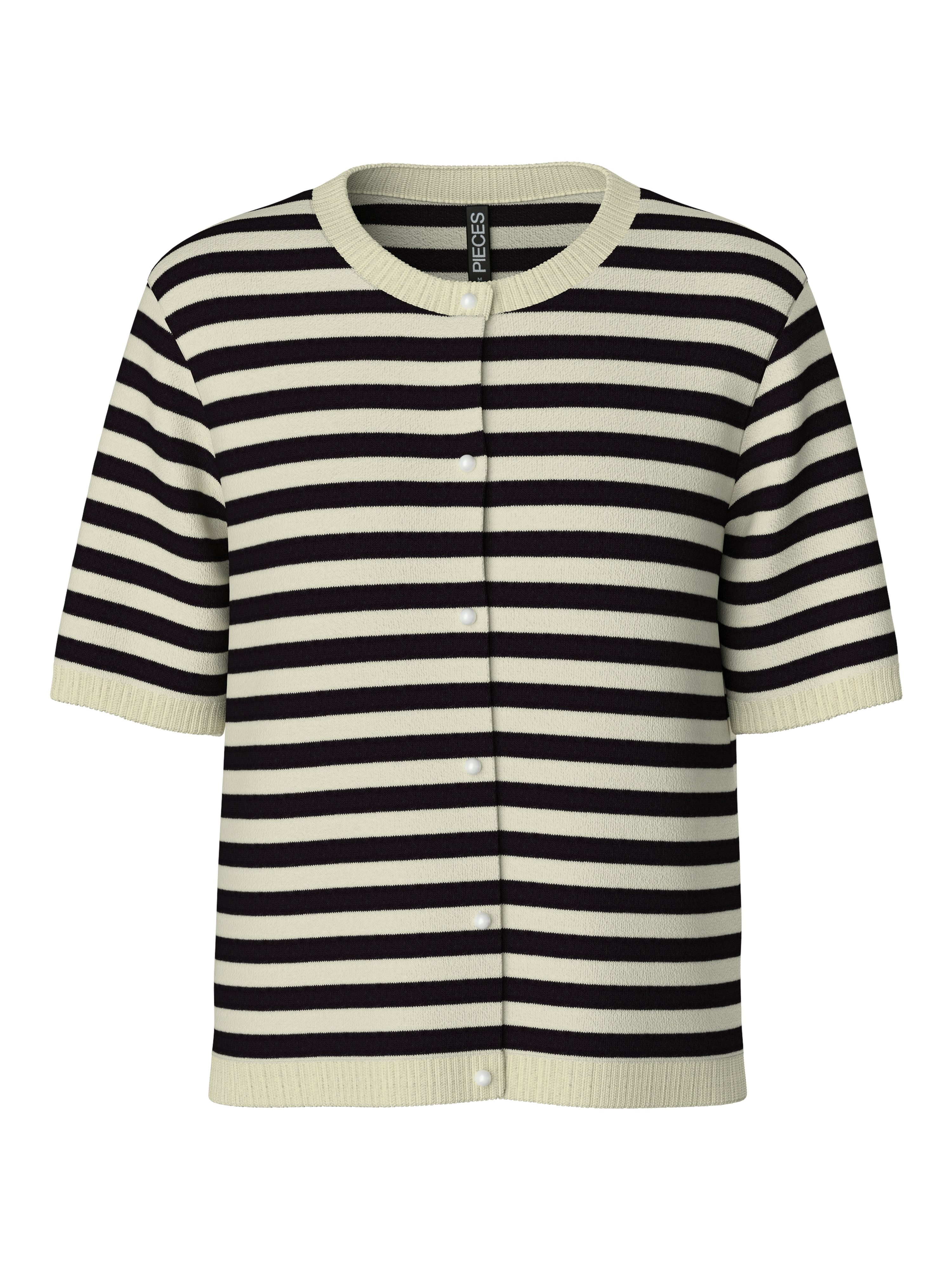 pieces Strickjacke PCORINA SS STRIPE KNIT CARDI PWP BC günstig online kaufen