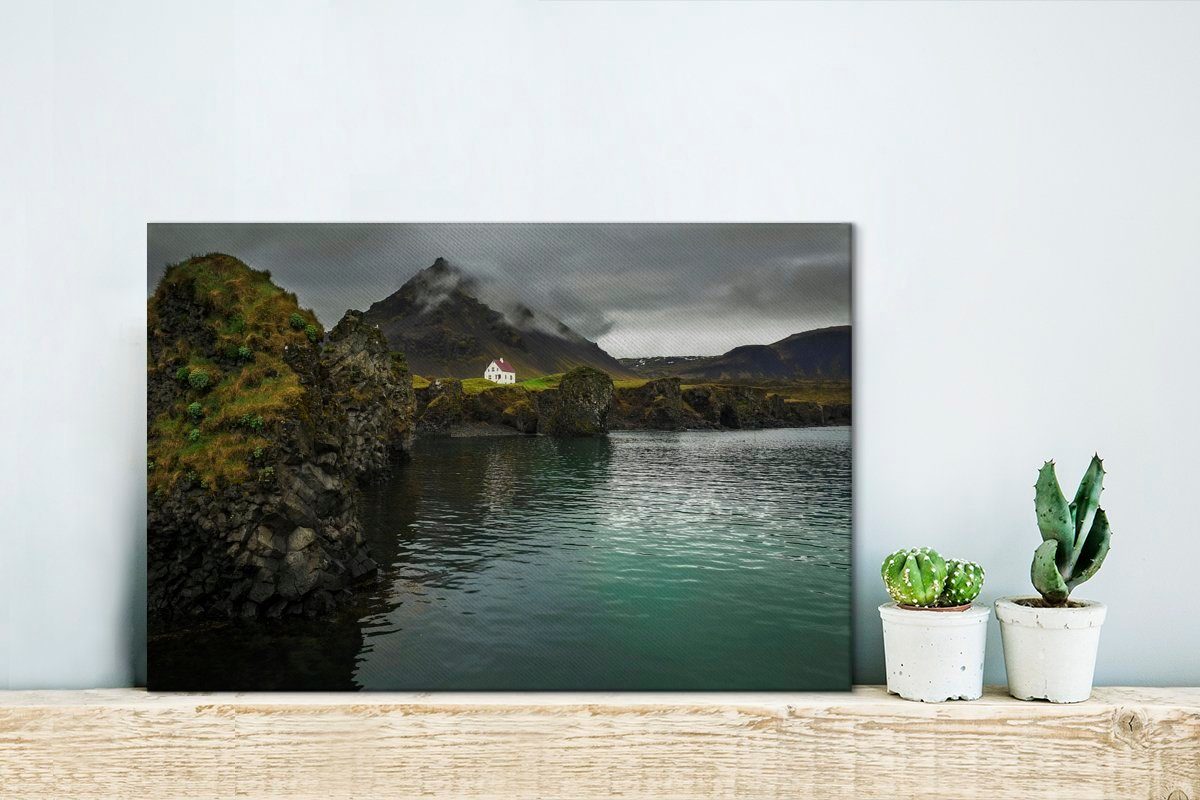 Ein von Leinwandbilder, 30x20 (1 Island, oberhalb St), cm Wandbild kleines Wanddeko, Haus Leinwandbild OneMillionCanvasses® Aufhängefertig, Arnarstapi bei