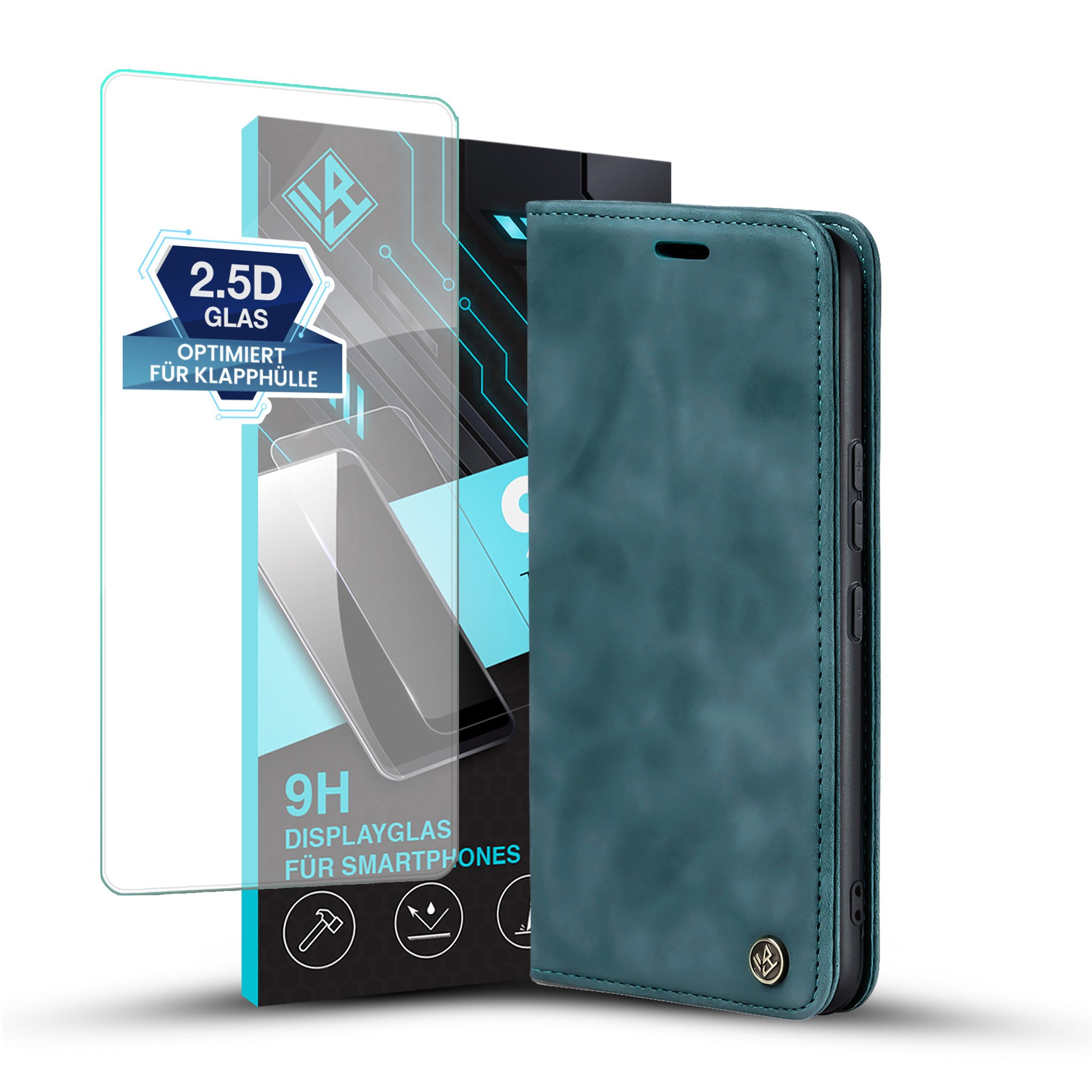 Tec-Expert Handyhülle Handyhülle Tasche Klapp Hülle für Google Pixel 10 Pro XL 6.8 Zoll, 6.8, Cover Klapphülle Case mit Kartenfach aufstellbar mit Displayglas