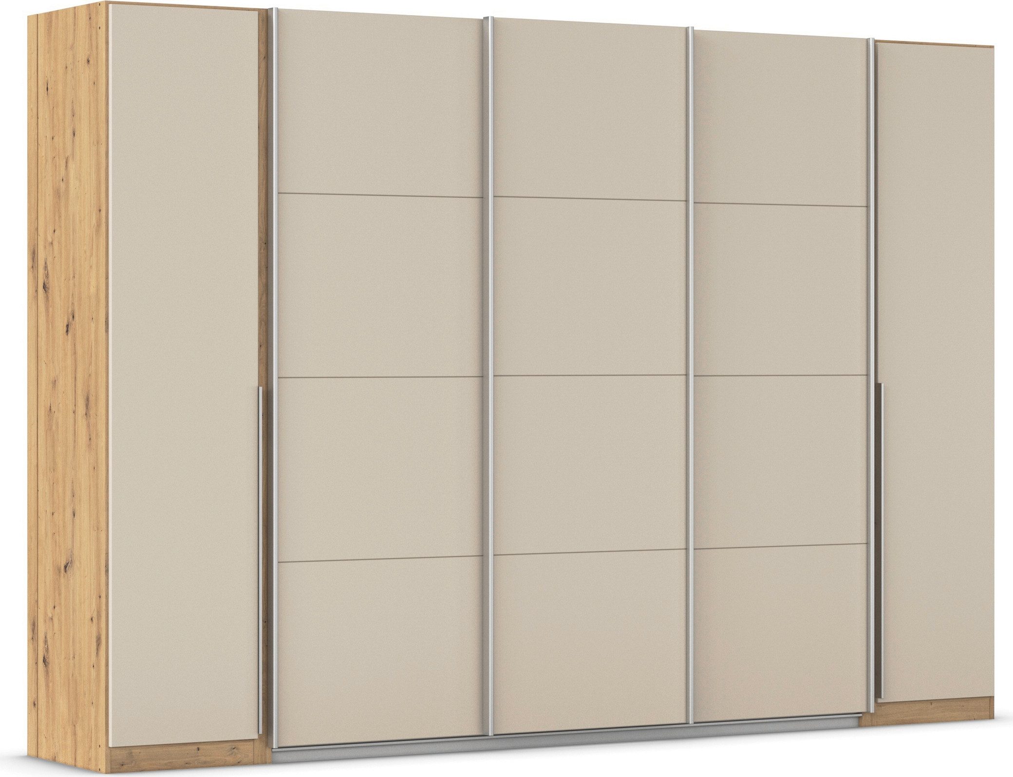 OTTO home Schwebetürenschrank Dreh-/Schwebetürenschrank Kleiderschrank Familie, Agordo (im angesagten Mix aus Dreh- und Schwebetüren) B/H/T 301x210X62cm viele Farben verfügbar TOPSELLER Made in GERMANY