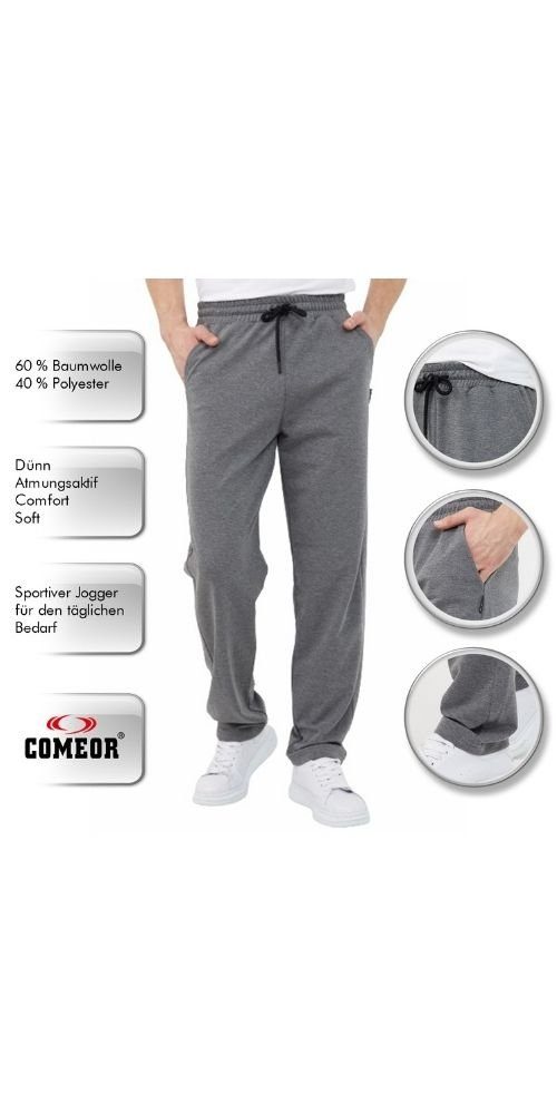 COMEOR Jogginghose Sweathose Sporthose Dunkelgrau Herren (1-tlg)