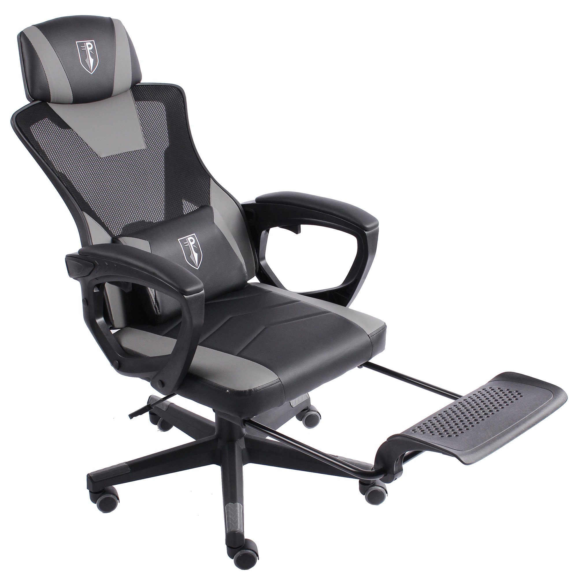 TRISENS Chefsessel Nicos (1 Stück), Bürostuhl Drehstuhl Chefsessel PC-Stuhl Fußstütze Mesh Netzdesign