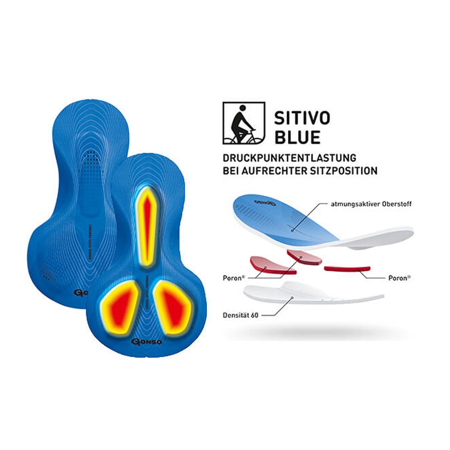 Schwarz Bike Blue Shorts 2-in-1-Shorts Sitivo Gonso