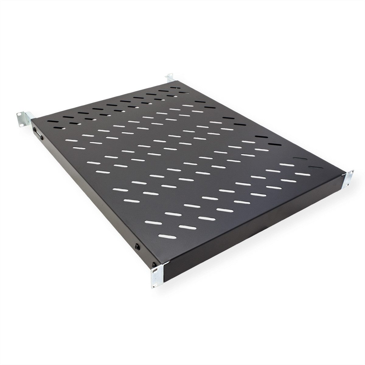 VALUE Netzwerkschrank 19-Zoll-Fachboden 1HE tiefenvariabel, 440 x 568 mm, 50kg Traglast