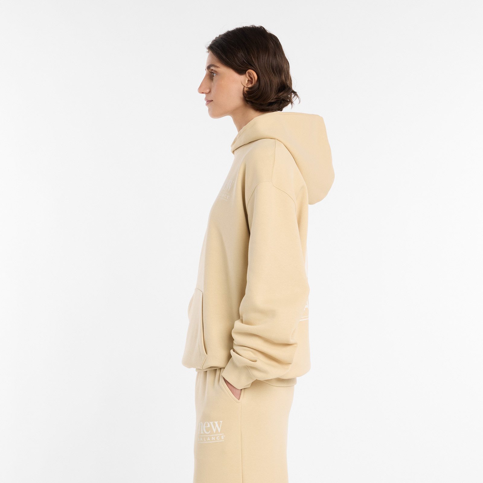 New Balance Kapuzensweatshirt mit Kapuze, ohne Verschluss, aus Baumwolle und Polyester