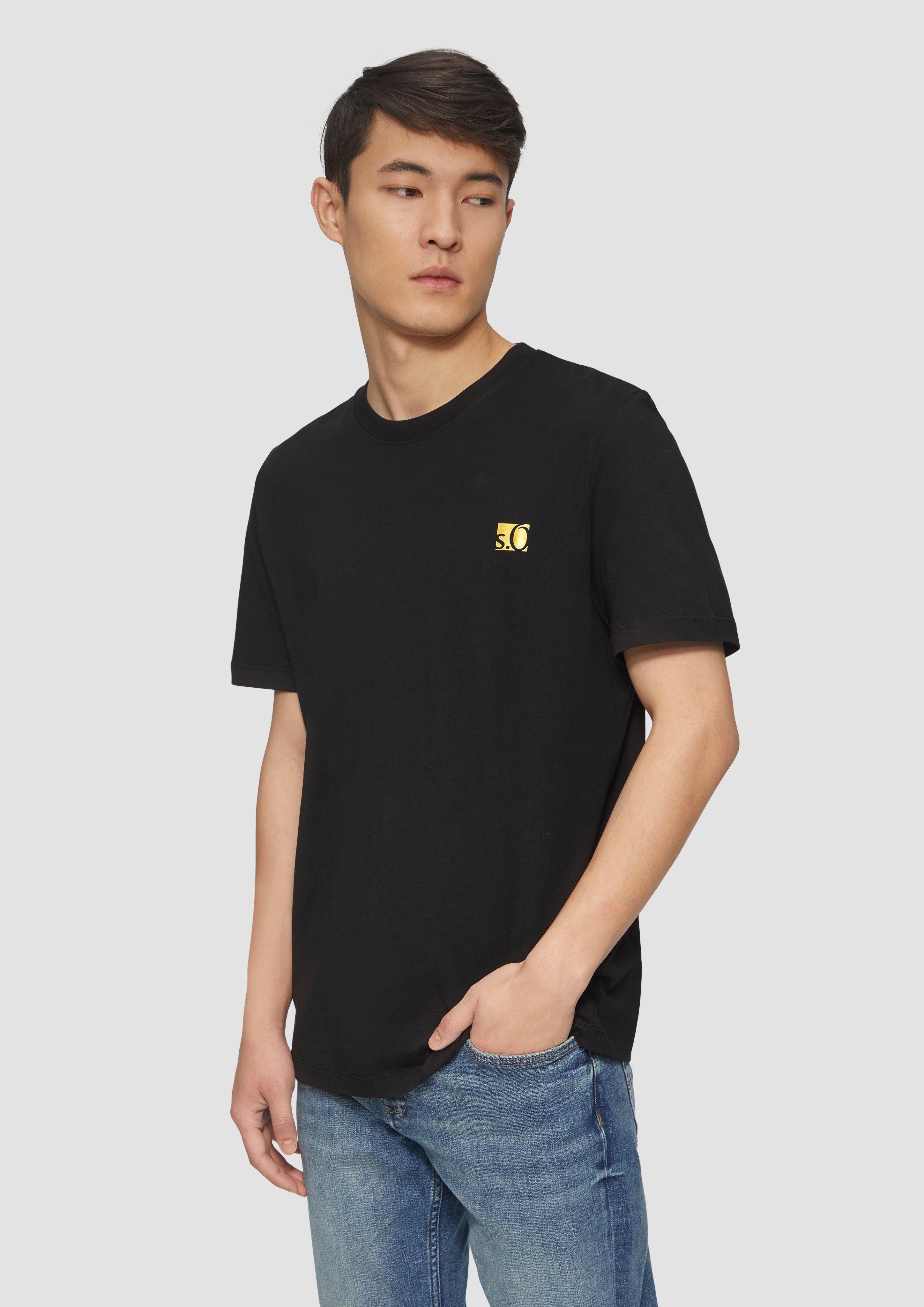 s.Oliver Kurzarmshirt T-Shirt mit Gold- oder günstig online kaufen