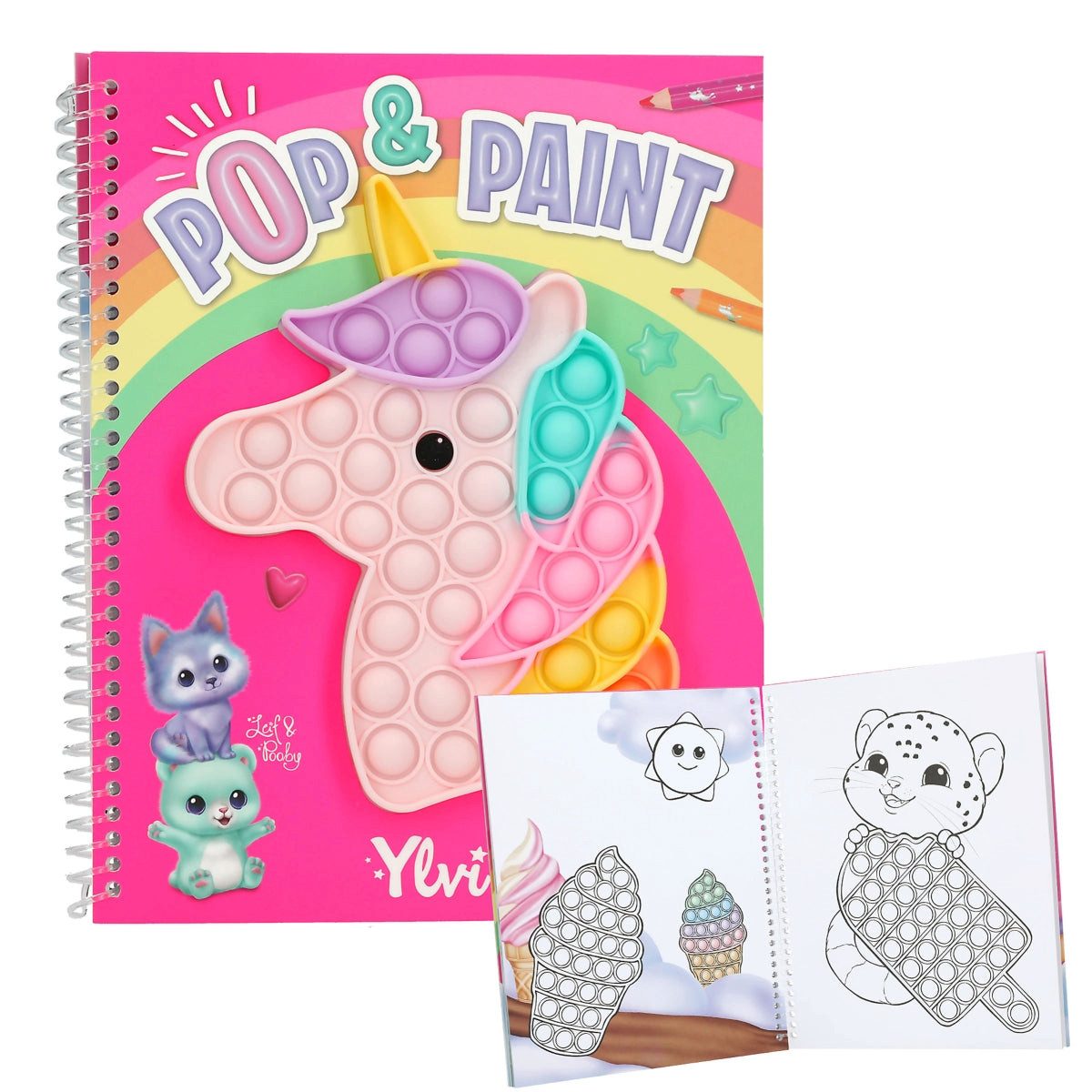 Depesche Malbuch Ylvi Pop & Paint Malbuch mit Plopper-Einhorn