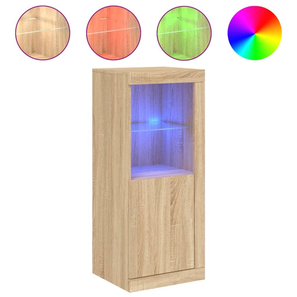 vidaXL Sideboard Sideboard mit LED-Leuchten Sonoma-Eiche günstig online kaufen