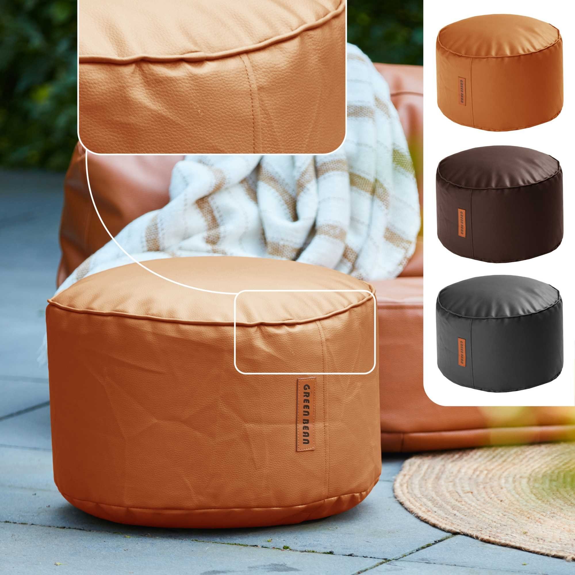 Green Bean Pouf runder Sitzpouf aus günstig online kaufen