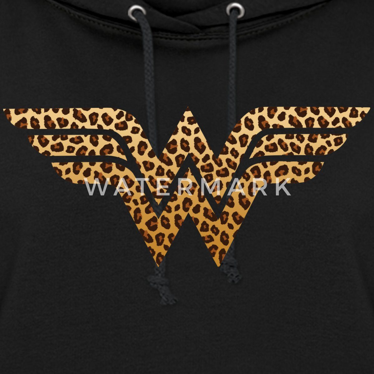 Spreadshirt Hoodie Wonder Woman Leoprint Logo Damen Hoodie (1-tlg) günstig online kaufen