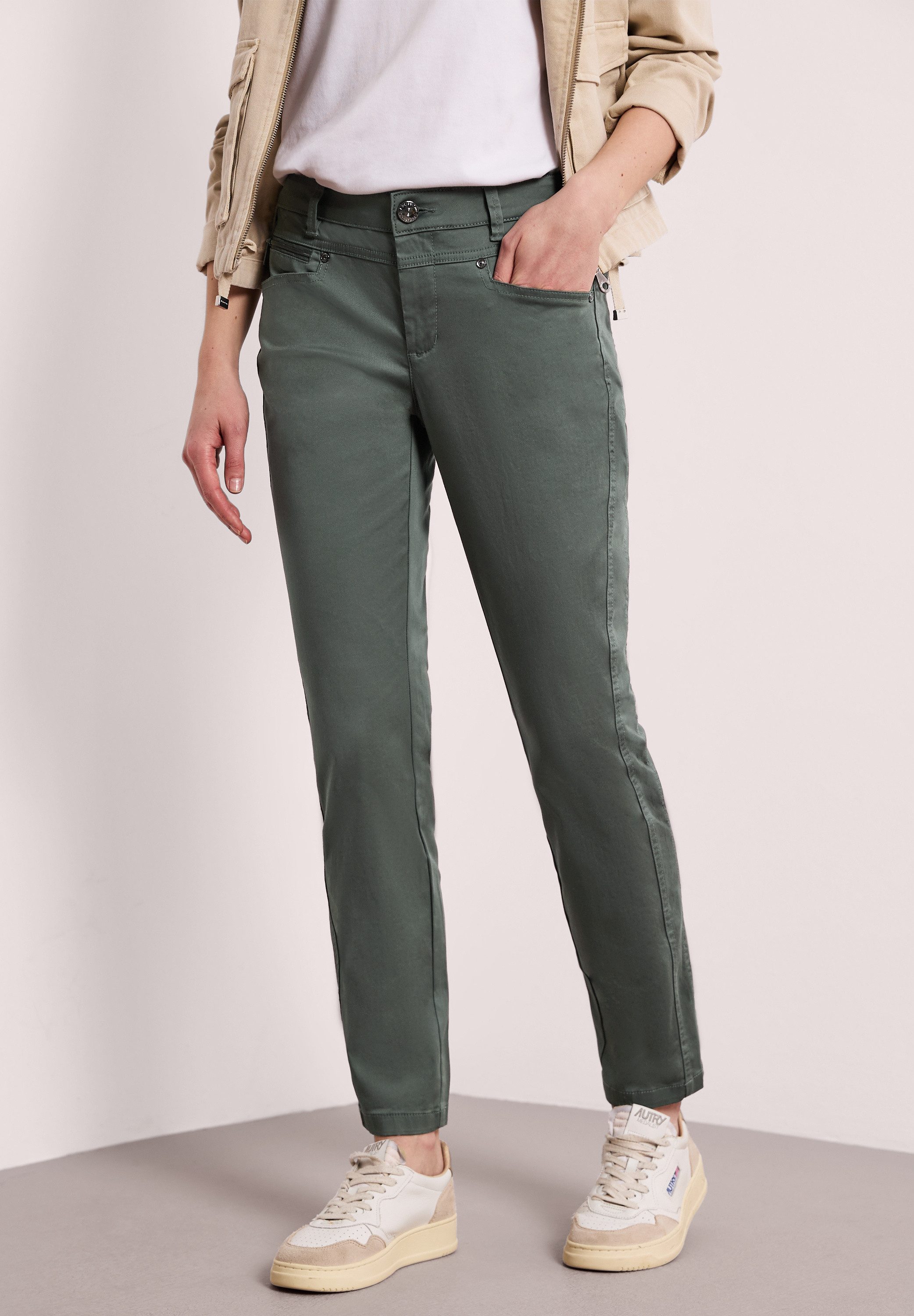 STREET ONE Stoffhose aus Baumwolle mit Stretchanteil