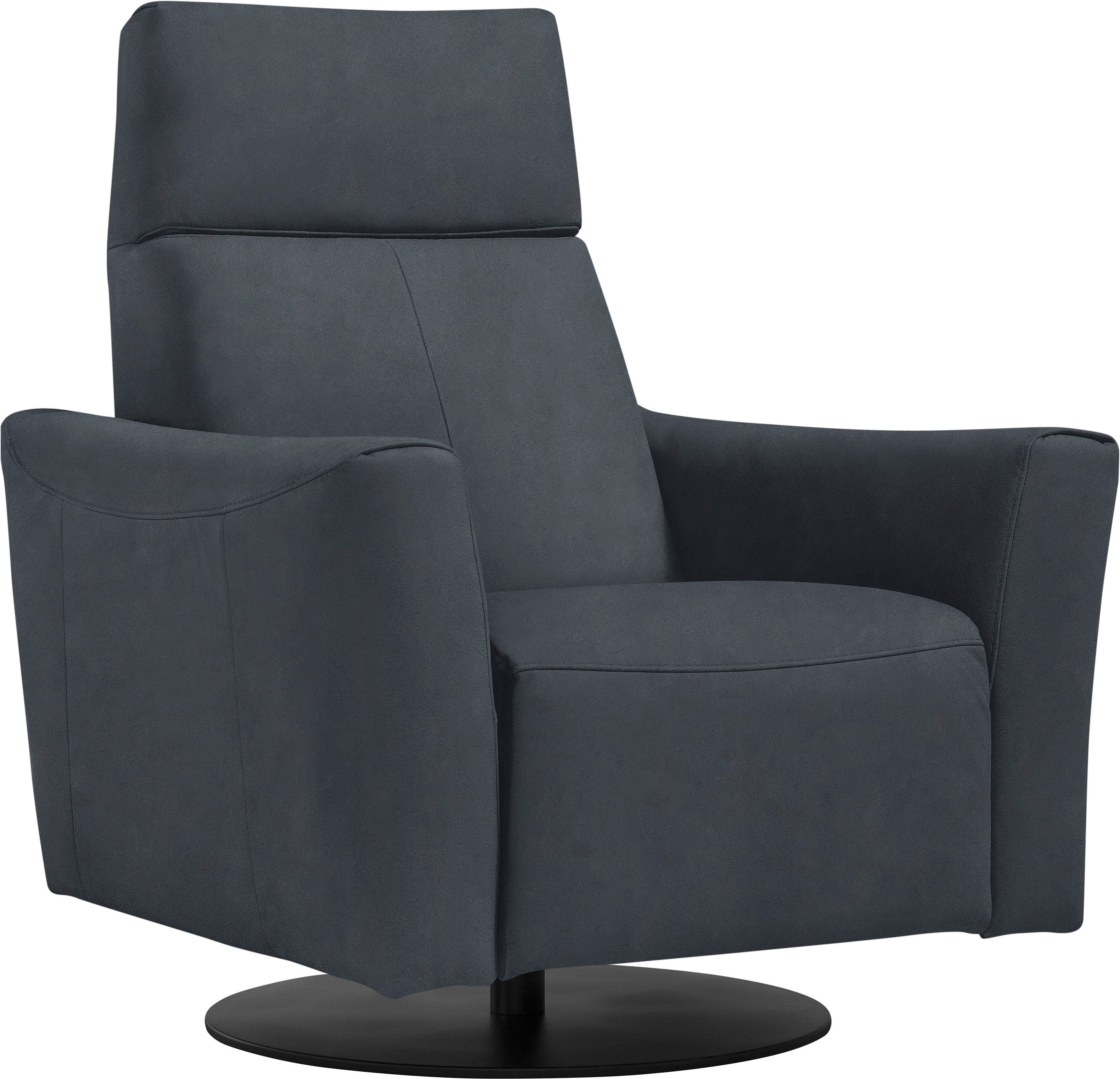 Egoitaliano Sessel Blues Designsessel, Loungesessel, Breite 84cm, bequem und elegant, drehbar, inkl. manuelle Relaxfunktion durch Push-Back-Mechanismus