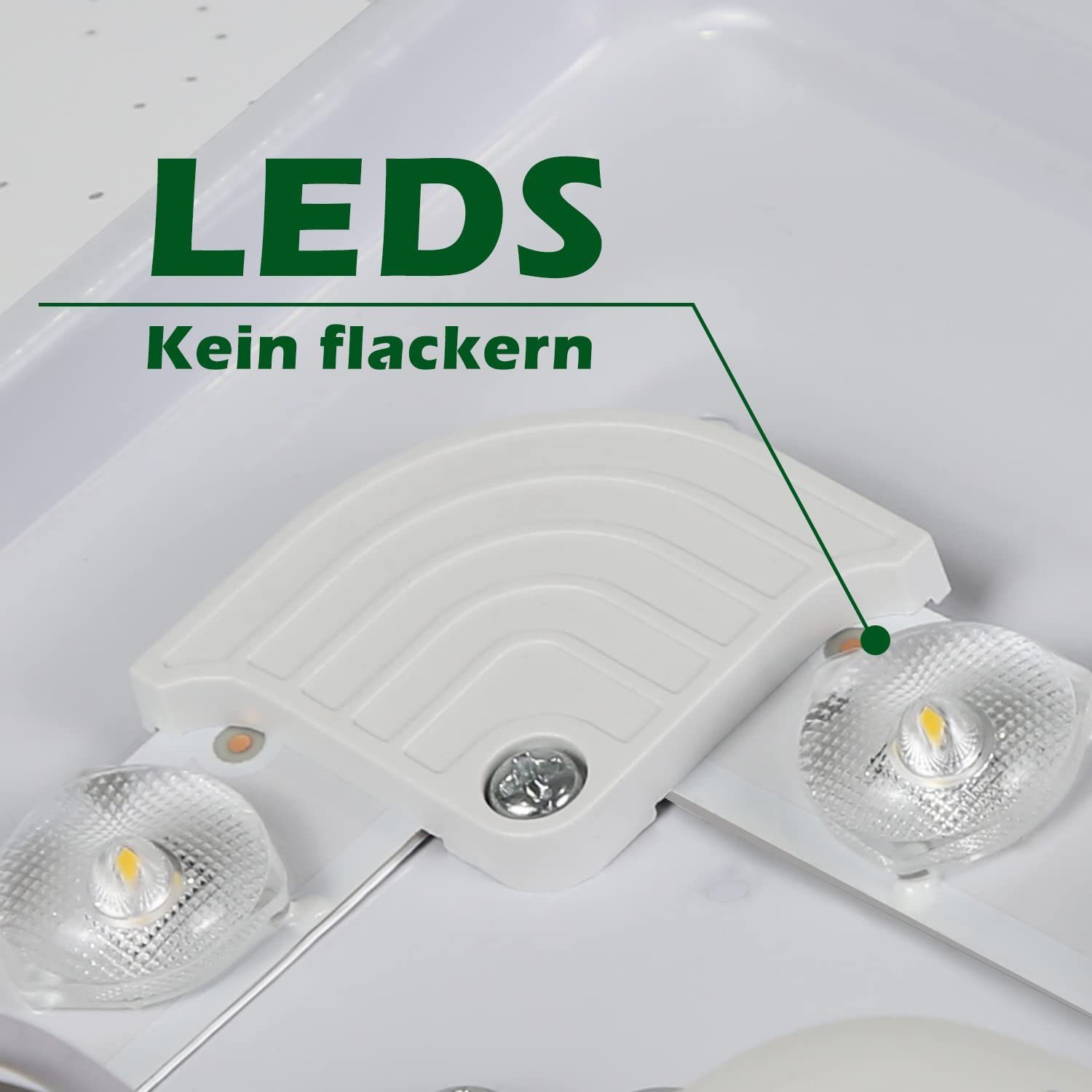 LED Deckenleuchte fest 21*21cm, ZMH für Treppenhaus Sternenhimmel 4000K Flur 15W LED Modern Neutralweiß integriert,