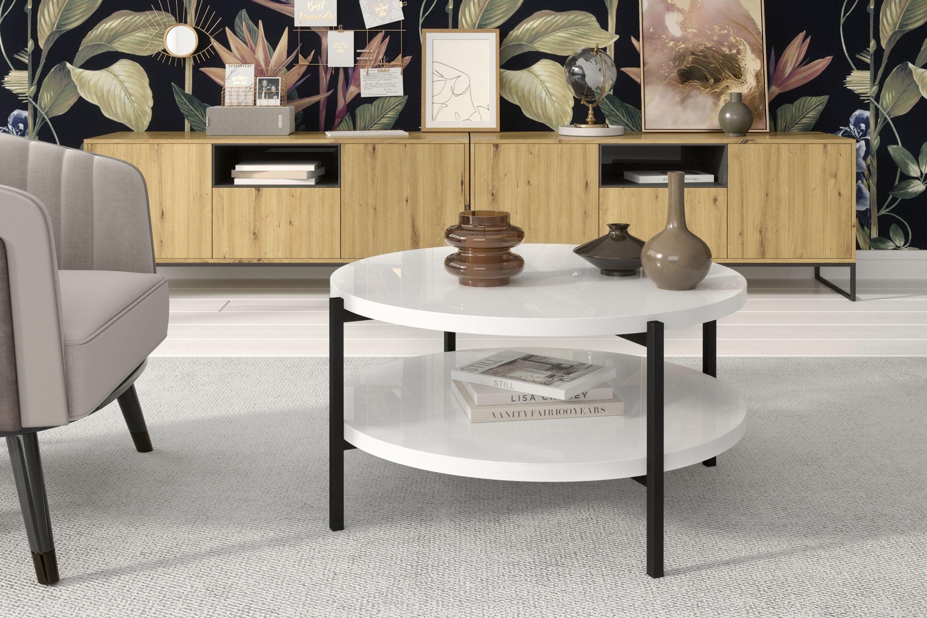 KONSIMO® Couchtisch Couchtisch GERIS, modern, Loft-Stil, günstig online kaufen