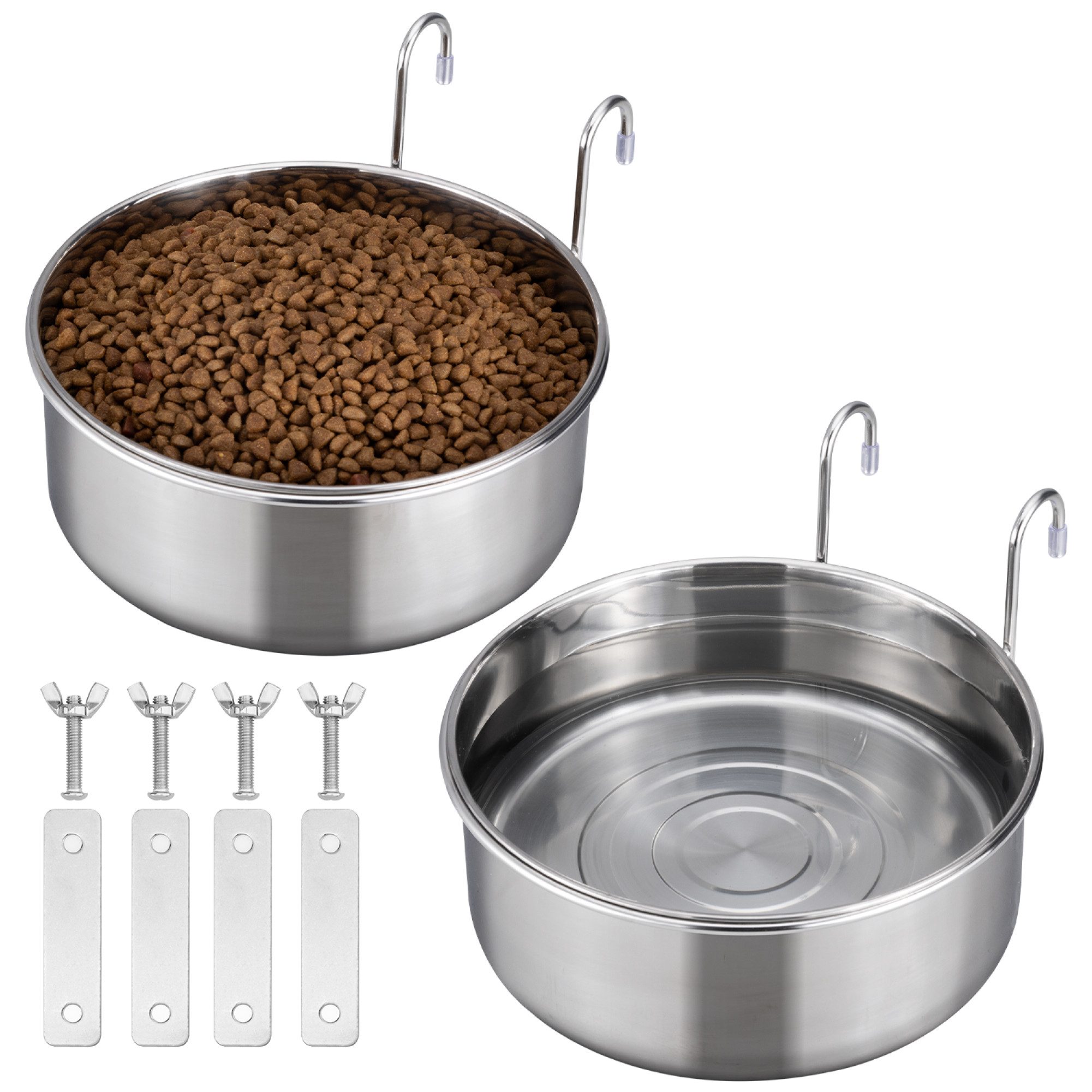 Napf 2x hängender Hundenapf erhöht Ø18cm Futternapf für Hund Set
