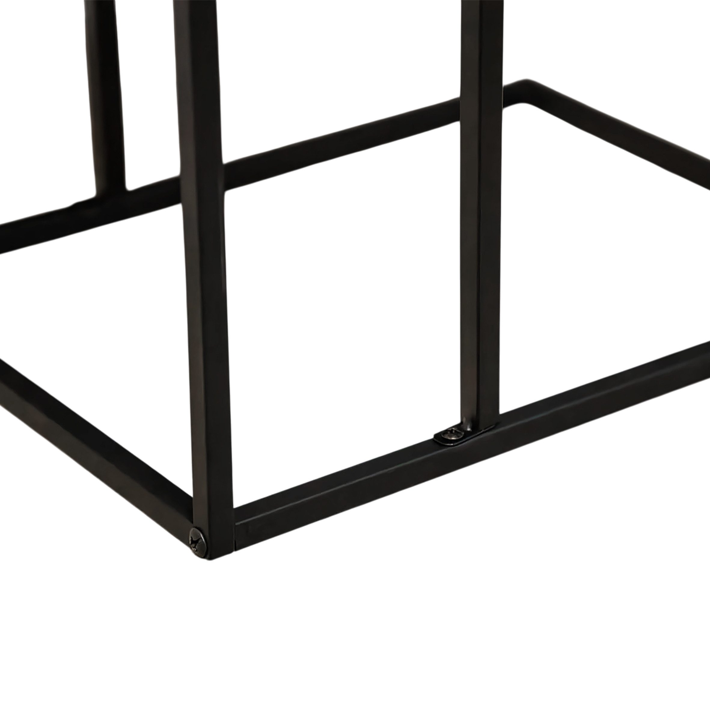 Spetebo Beistelltisch Metall Couchtisch in schwarz 58 x 40 cm (Anazhl, 1-St., Tisch), in C Form