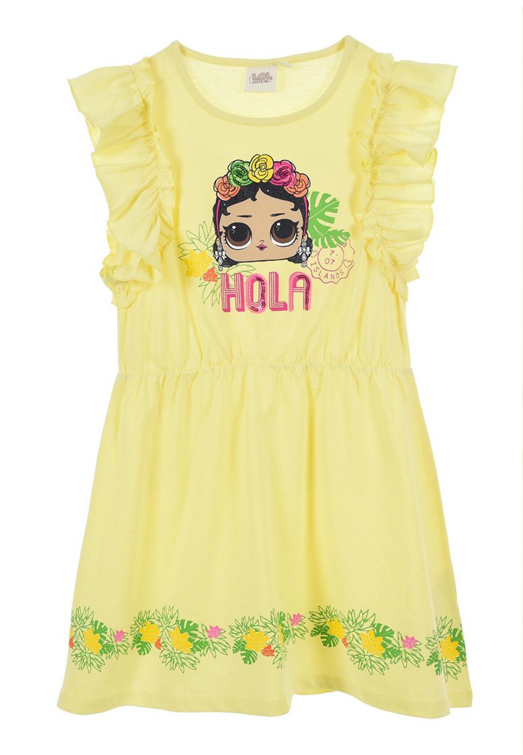 L.O.L. SURPRISE! A-Linien-Kleid Mädchen Sommer-Kleid Kinder Party-Kleid Tüll Gelb