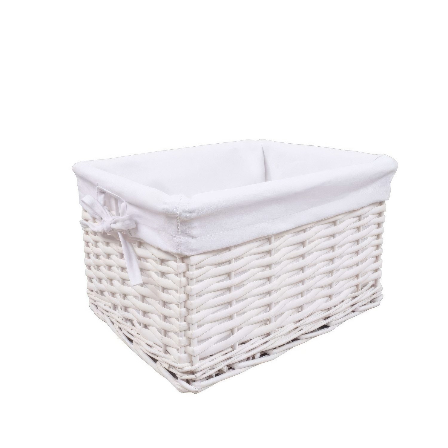 Lookway Weidenkorb rechteckig mit Baumwollinlay – Aufbewahrungskorb Zuhause günstig online kaufen