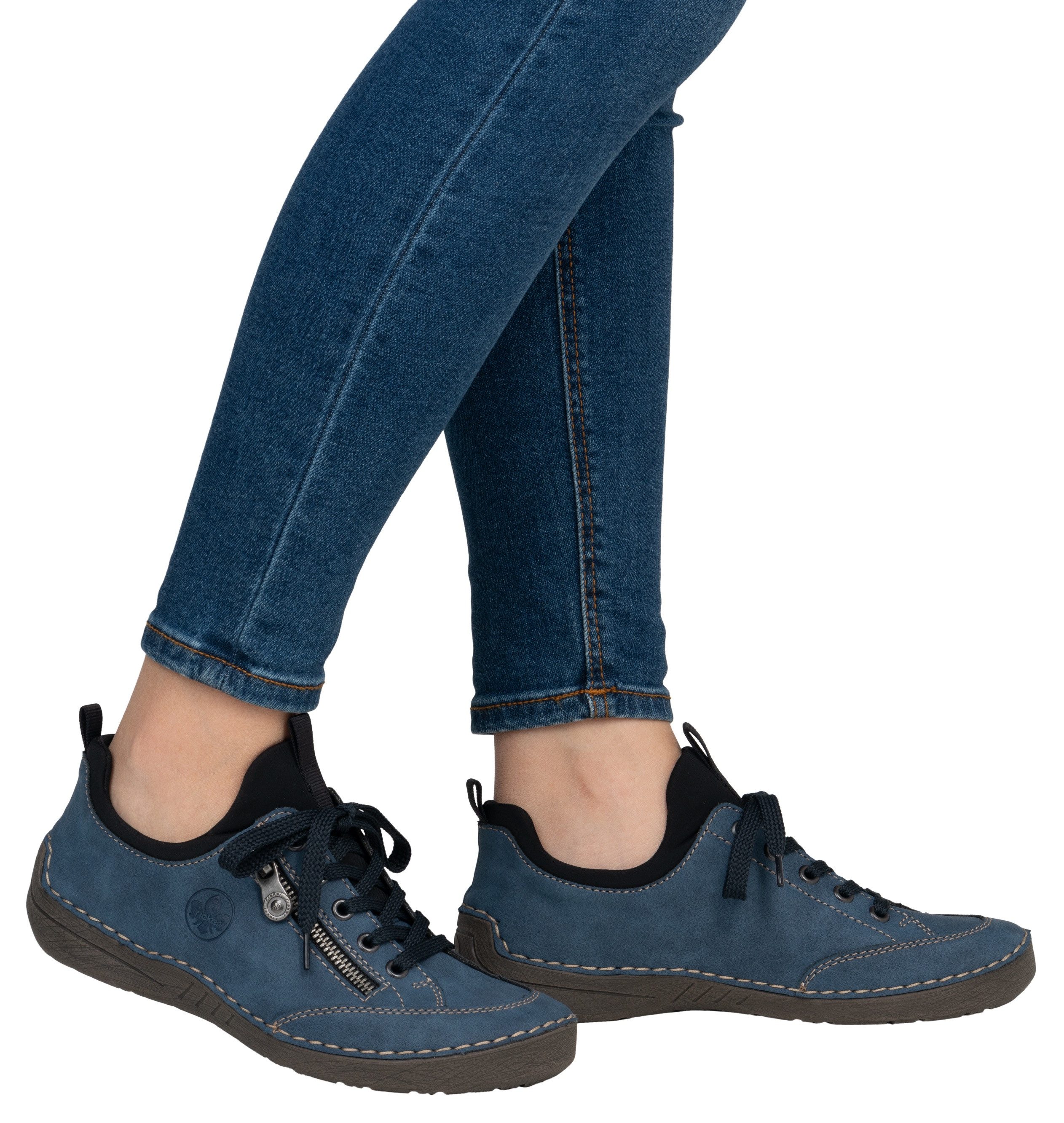 Rieker Slip-On Sneaker Slipper, Schlupfschuh, mit elastischem Einschlupf