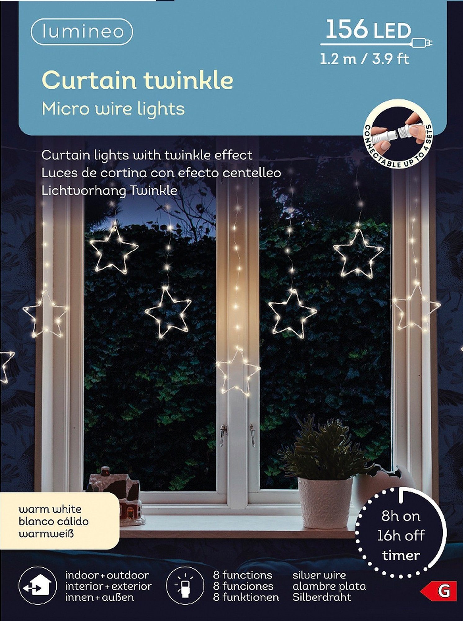 Lumineo Lichtervorhang Lumineo Stern-Lichtervorhang, CURTAIN TWINKLE günstig online kaufen