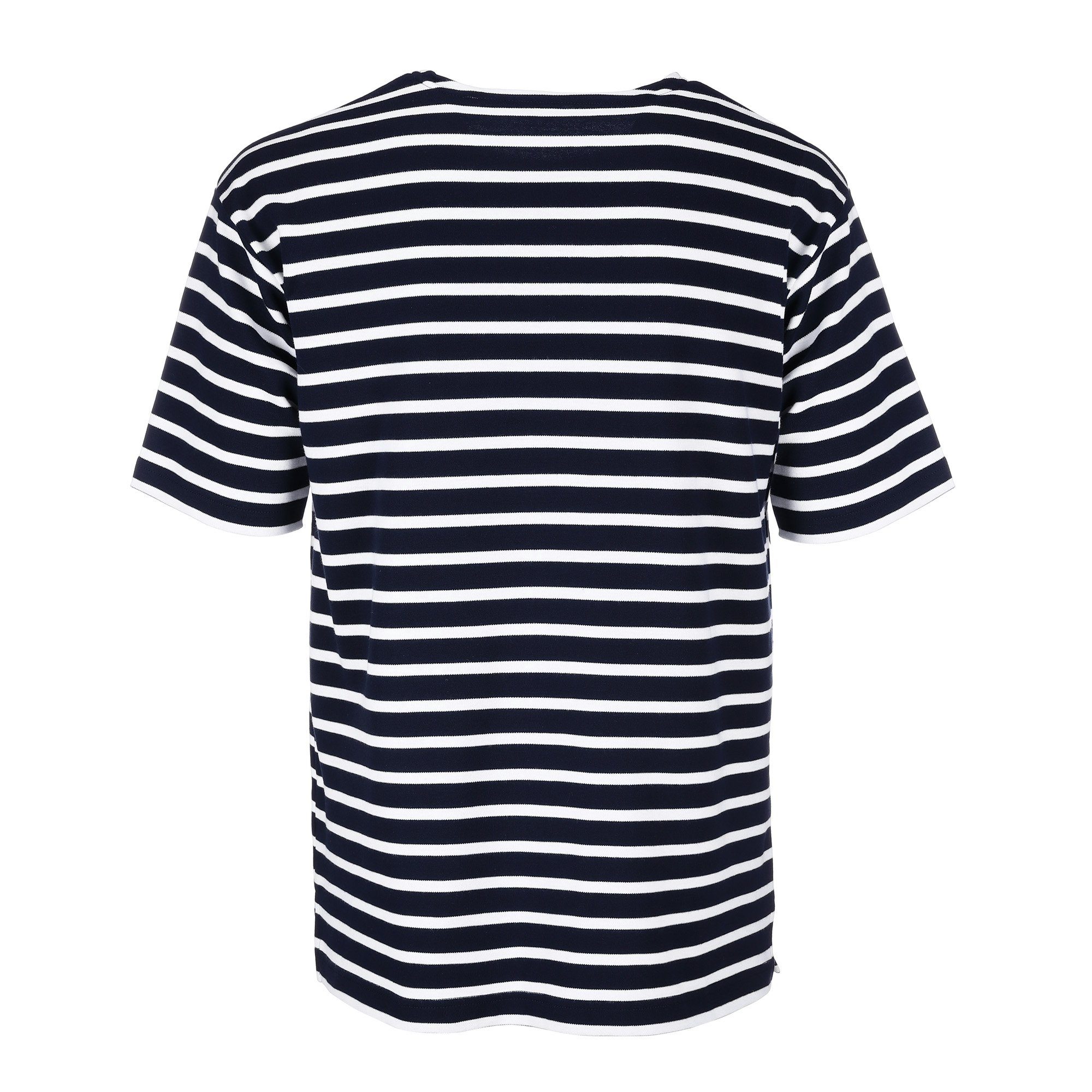 Streifenshirt - Baumwolle blau Herren Bretonisches (05) weiß / Streifen T-Shirt Maritim Rundhalsshirt modAS