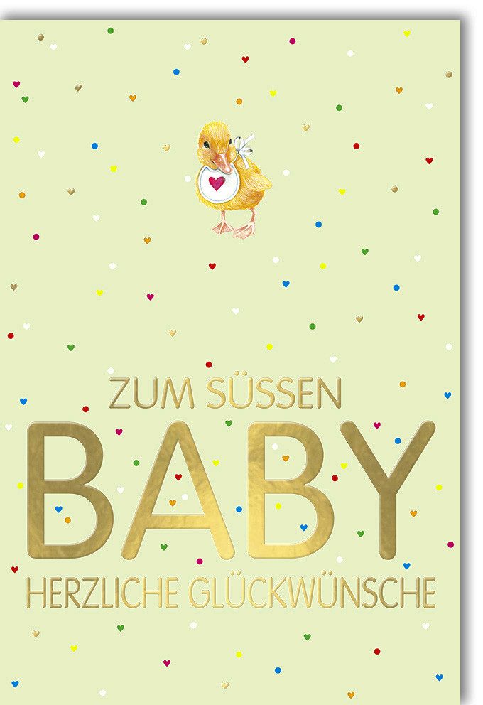 Grußkarten Geburt – Baby – Freudiges Ereignis - Karte mit Umschlag