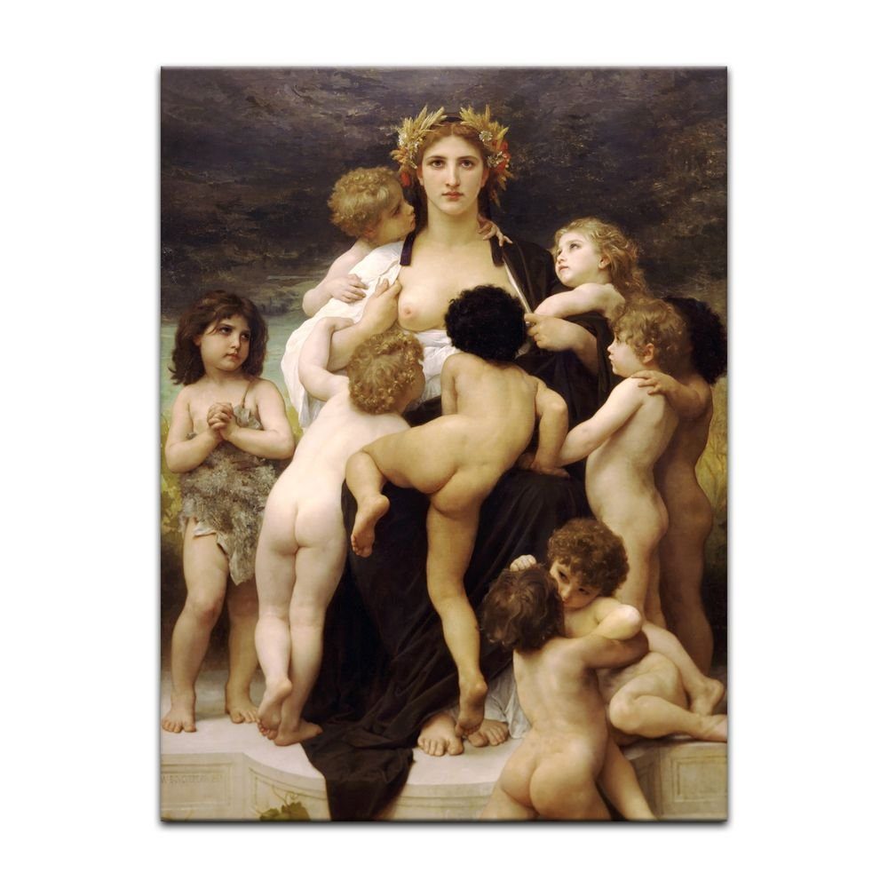 Bilderdepot24 Leinwandbild Alte Meister - William-Adolphe Bouguereau - Das Mutterland, Menschen