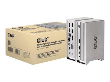 CLUB3D Laptop-Dockingstation CLUB3D 4K ChargingDock USB-C ->6xUSB3/DP/2xHDMI/VGA/LAN 120W retail