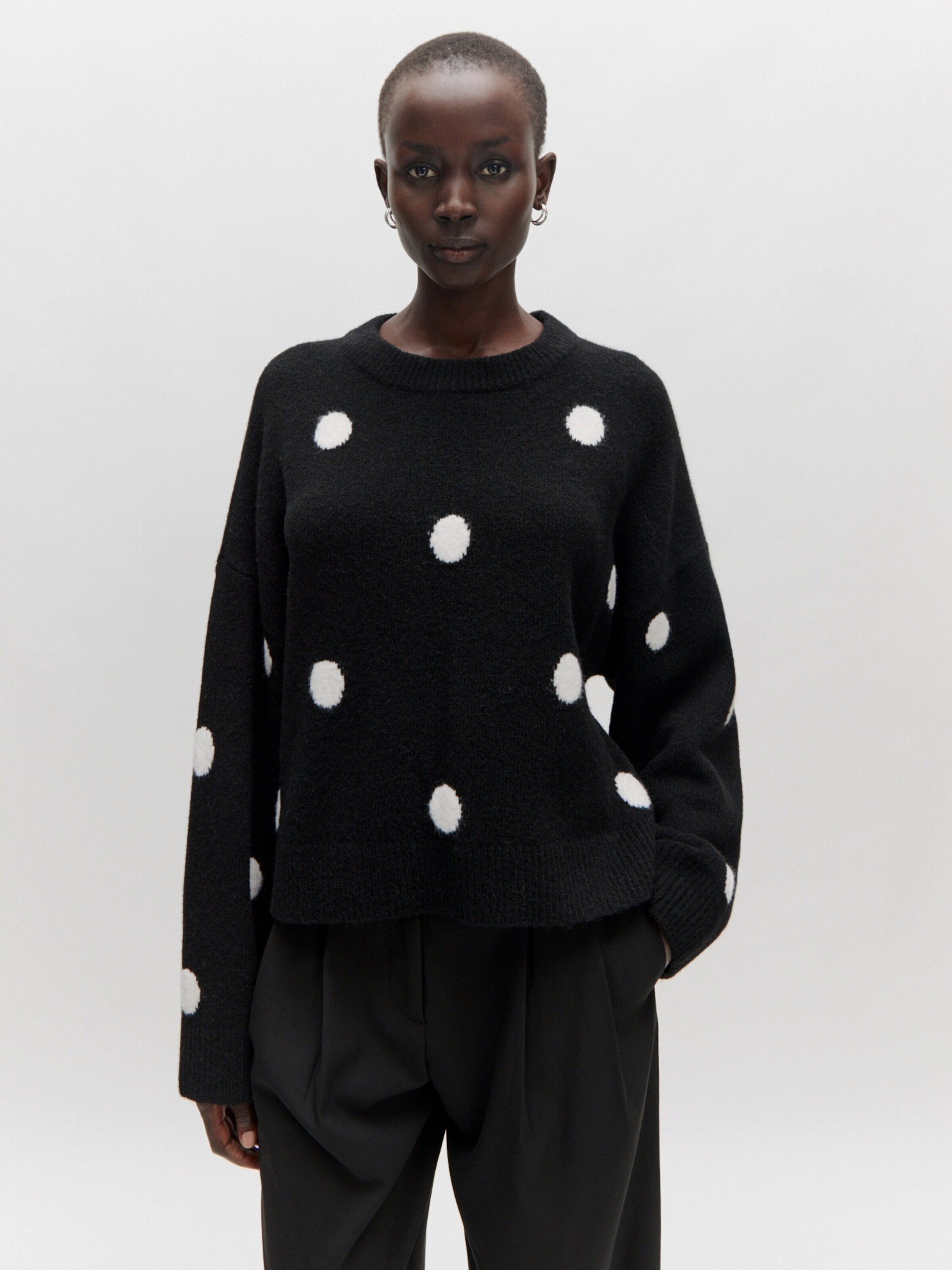 EDITED Rundhalspullover Floriane (1-tlg) Plain/ohne Details günstig online kaufen