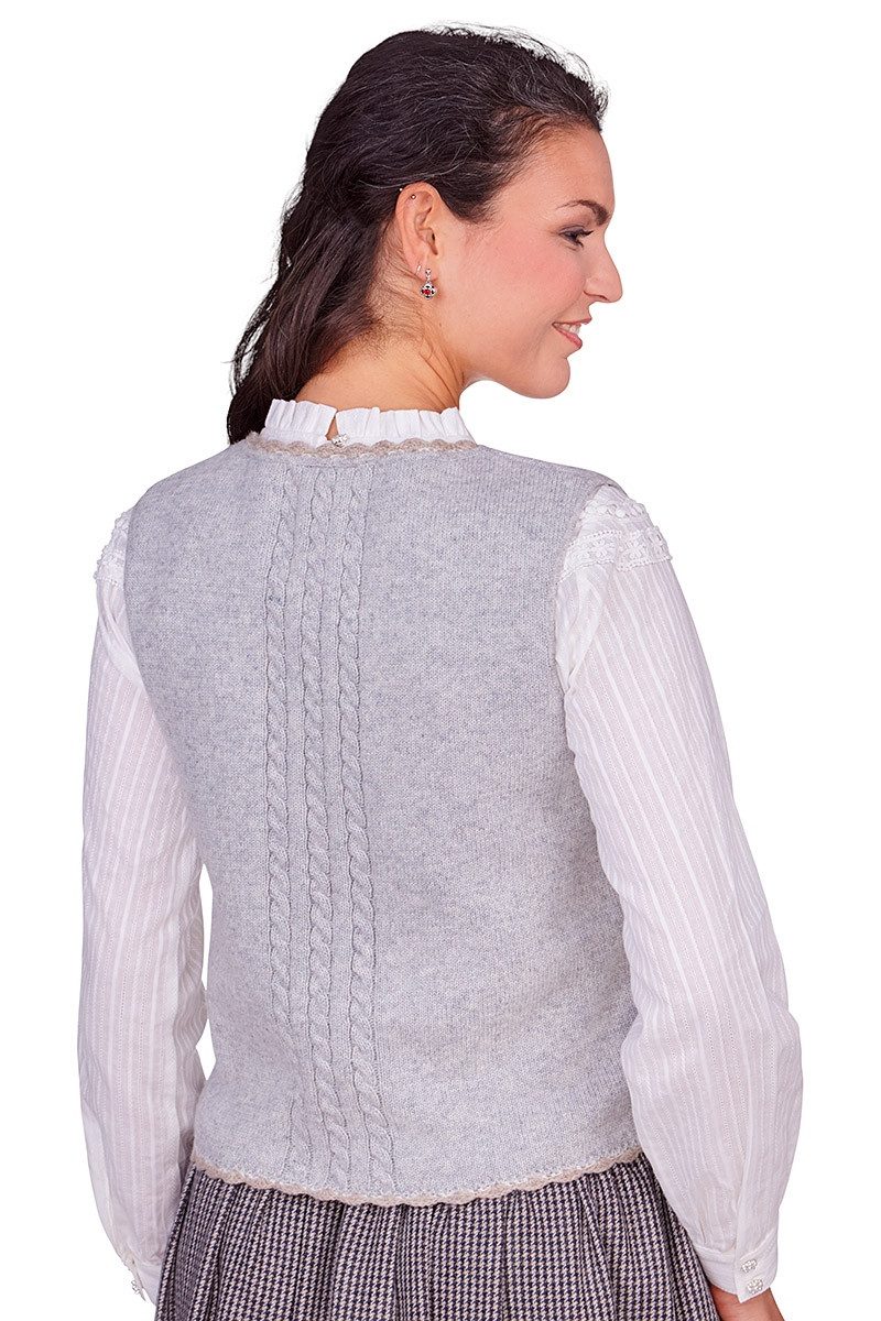 Hammerschmid Rundhalspullover Pullunder Damen - MOTALA - hellgrau