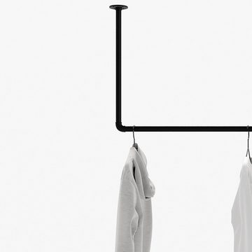 pamo. design Garderobenstange HANG, (zur Deckenmontage), Offene Garderobe für den Eingangsbereich oder als Handtuchhalter