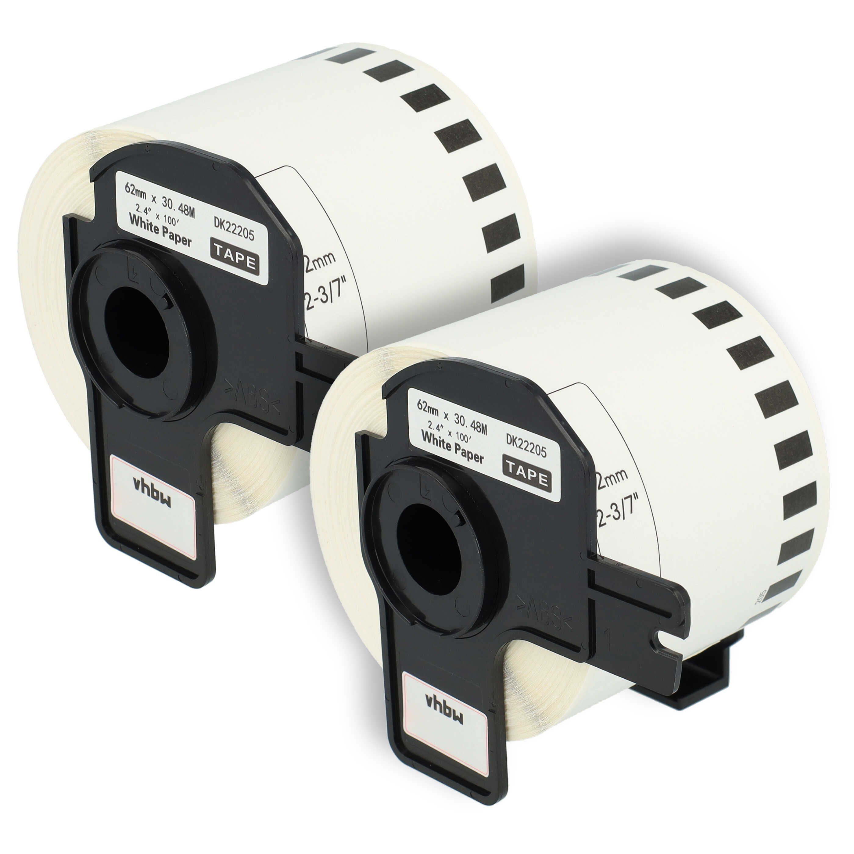 Etikettenpapier Ersatz für Brother DK-22205 für Etikettendrucker